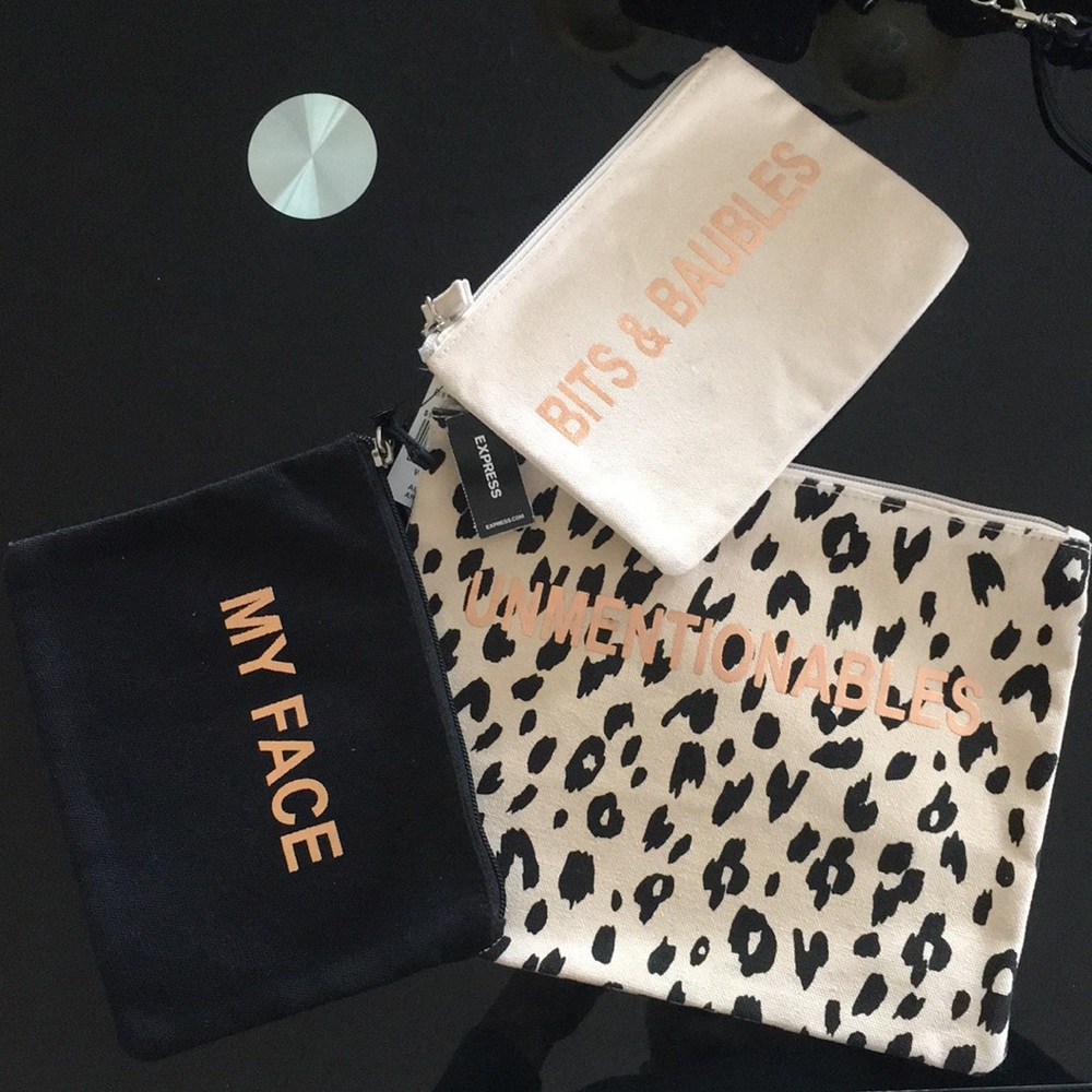 3 Bundle Toiletry/Makeup Bags